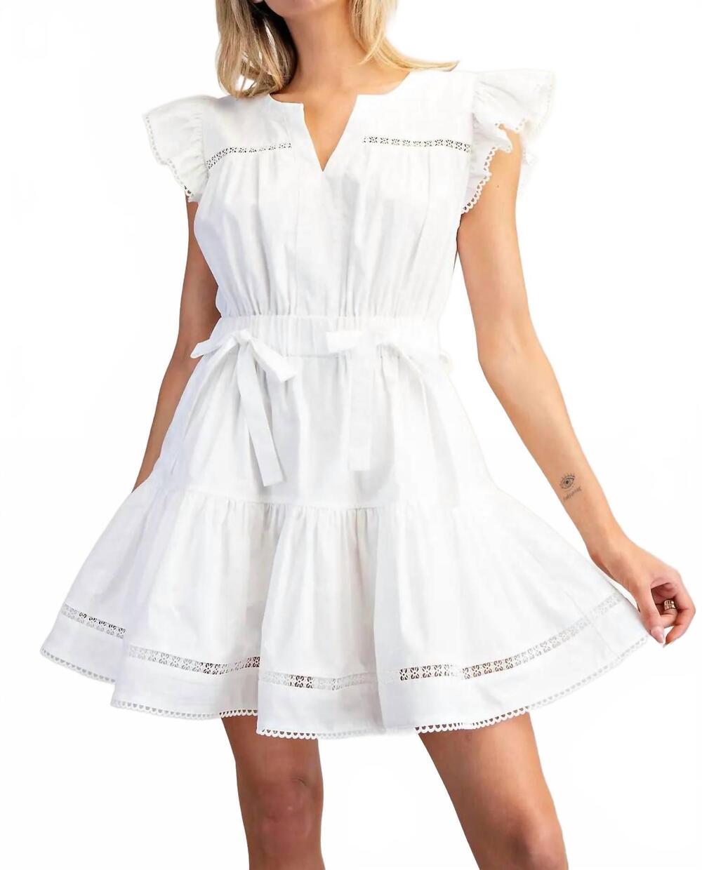 NEW EE:SOME della short dress in off white